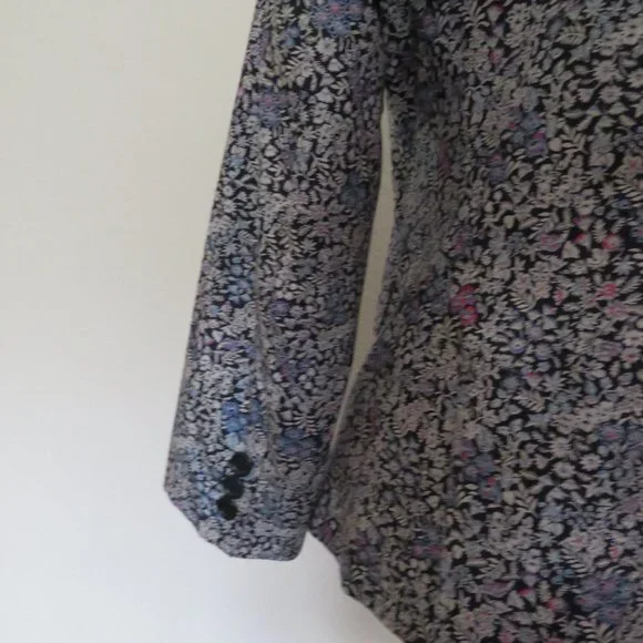 🎉HP🎉Talbots Lined Floral Cotton Blazer - Size 10 - Great for Spring/Summer - EUC - Picture 6 of 13